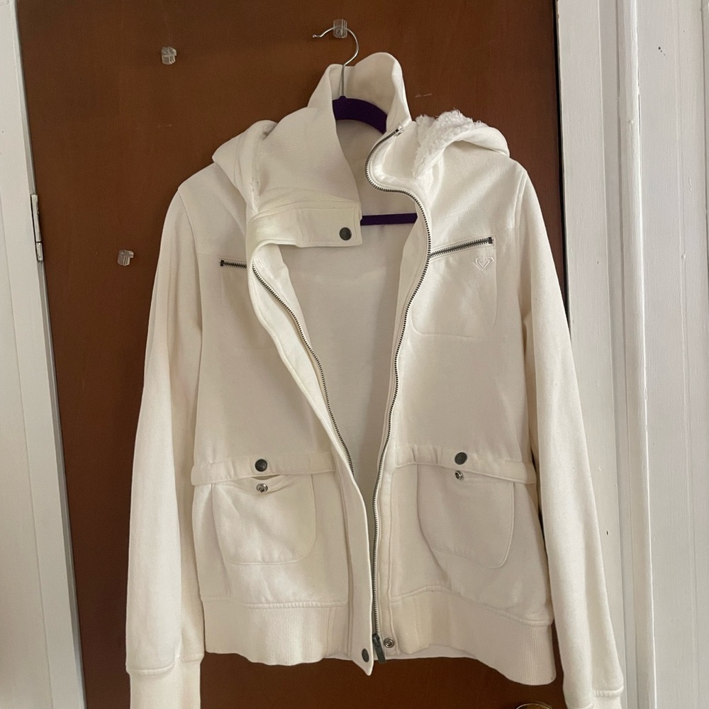 Roxy White Hooded Sweatshirt